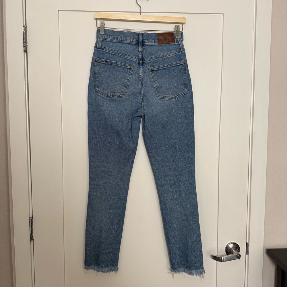 Madewell The Perfect Vintage Jeans Womens 25 Blue Straight Leg Denim Stretch - Picture 4 of 13